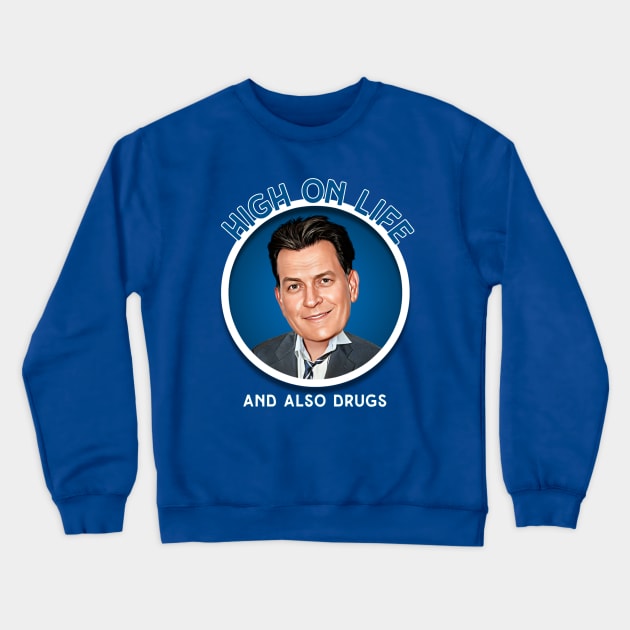 Charlie Sheen Crewneck Sweatshirt by Zbornak Designs